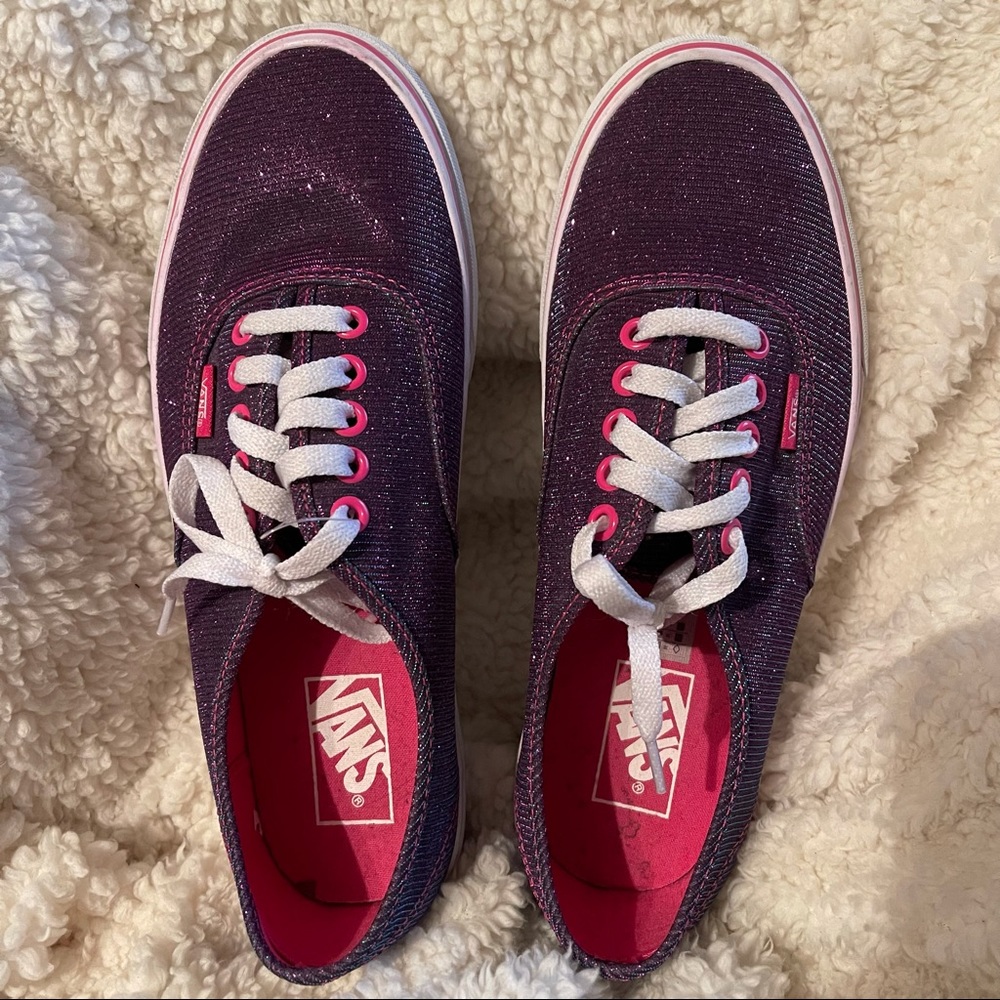 Vans glittery Pink/purple size 9 brand new